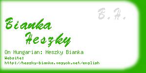 bianka heszky business card